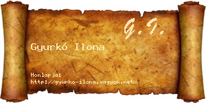 Gyurkó Ilona névjegykártya